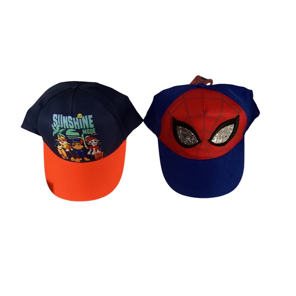 Kids Paw Patrol‎ Sunshine Mode & Spiderman Baseball Cap Set